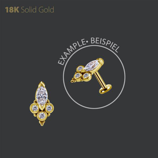 18K GOLD INTERNAL MICRO ATTACHMENT SET W. PREMIUM ZIRCONIA