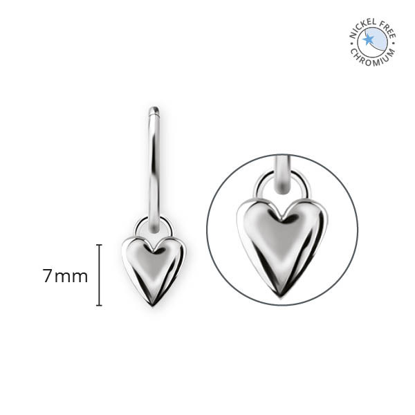 CoCr NF HEART CHARMS FOR HINGED RINGS