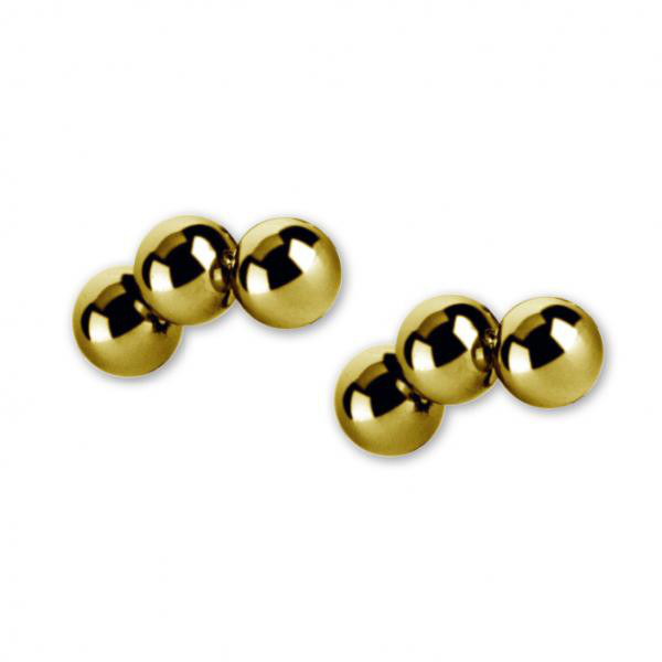 24K GOLD PVD SS316L MICRO BALLS (TRIPLET) - FOR TRAGUS / HELIX