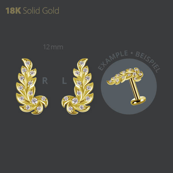 18K GOLD INTERNAL MICRO ATTACHMENT SET W. PREMIUM ZIRCONIA