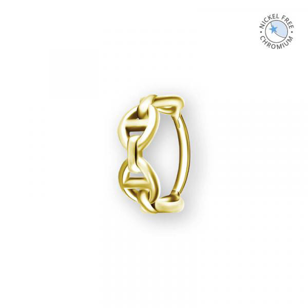 18K GOLD PVD CoCr NF HINGED SEGMENT RING (CHAIN LINK)