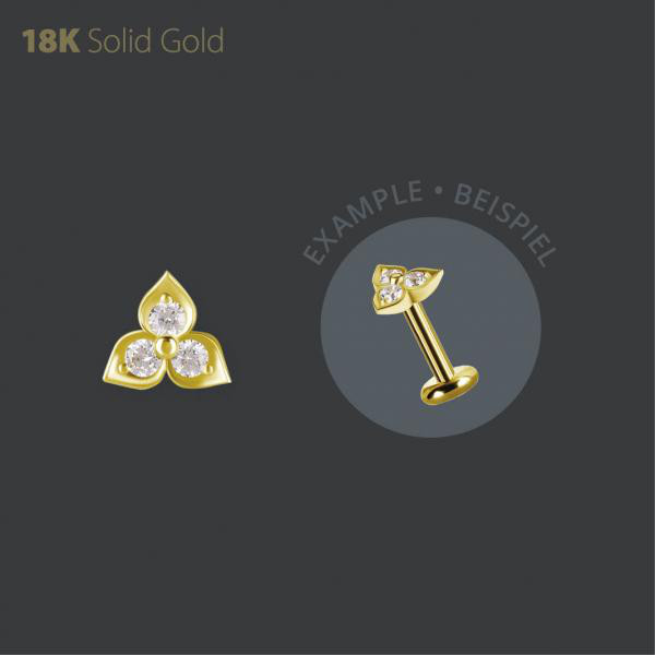 18K GOLD INTERNAL MICRO ATTACHMENT SET W. PREMIUM ZIRCONIA