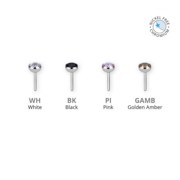 CoCr NF PVD TITANIUM THREADLESS MICRO BALL SET W. PREMIUM ZIRCONIA