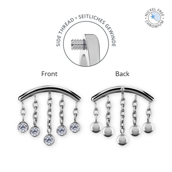 CoCr PVD TITANIUM INTERNAL ATTACHMENT FOR FLAT HELIX SET W PREMIUM ZIRCONIA