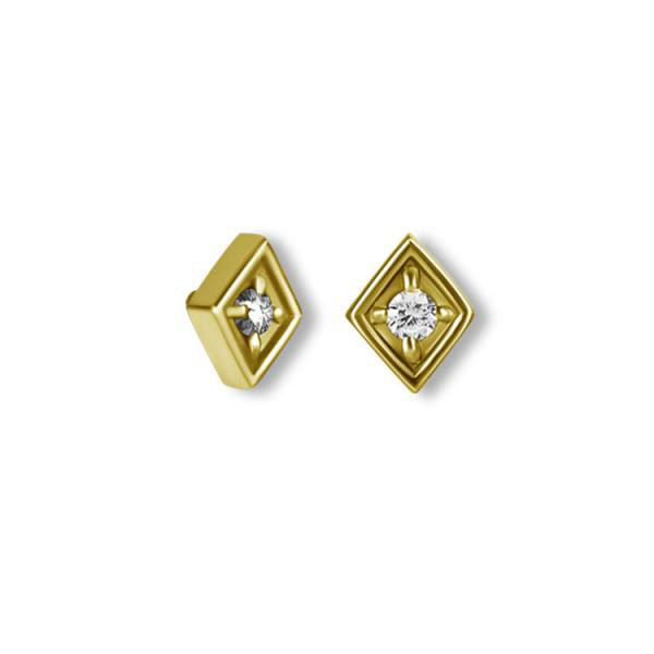 24K GOLD PVD SS316L MICRO ATTACHMENT (SQUARE) W. PREMIUM GEMS