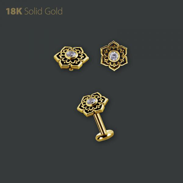 18K GOLD INTERNAL MICRO ATTACHMENT SET W. PREMIUM ZIRCONIA