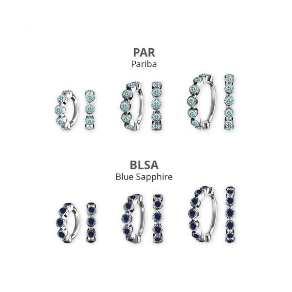 SS316L HINGED RING SET W. LAB CREATED GEMSTONE