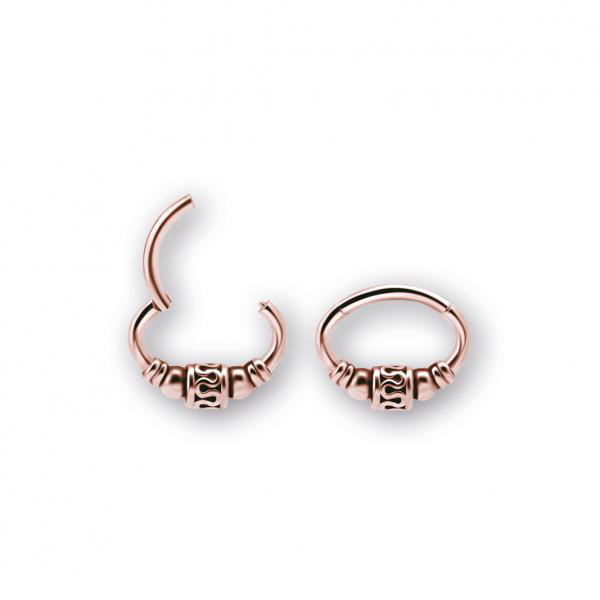 ROSE GOLD PVD SS316L HINGED SEPTUM AND DAITH CLICKER