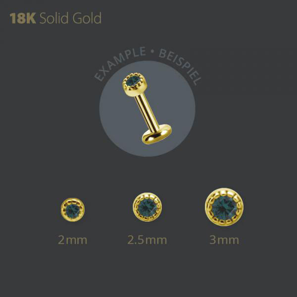 18K GOLD INTERNAL MICRO ATTACHMENT SET W. PREMIUM NANO GEMS