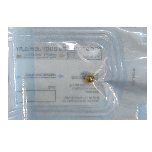 STERILIZED 24K GOLD PVD TITANIUM 5MM BALLS (10PC/PACK)