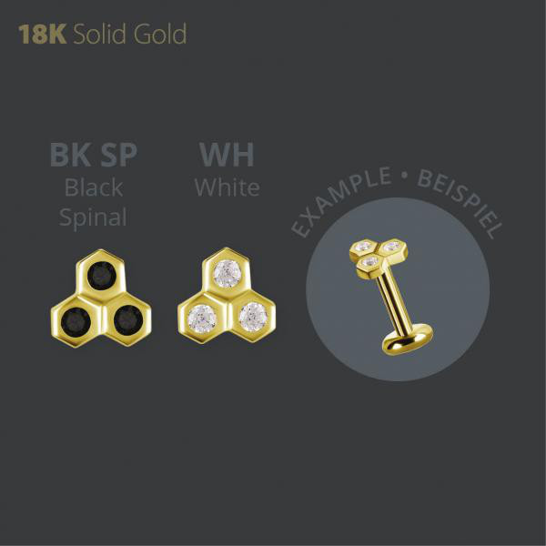 18K GOLD INTERNAL MICRO ATTACHEMENT SET W. PREMIUM ZIRCONIA