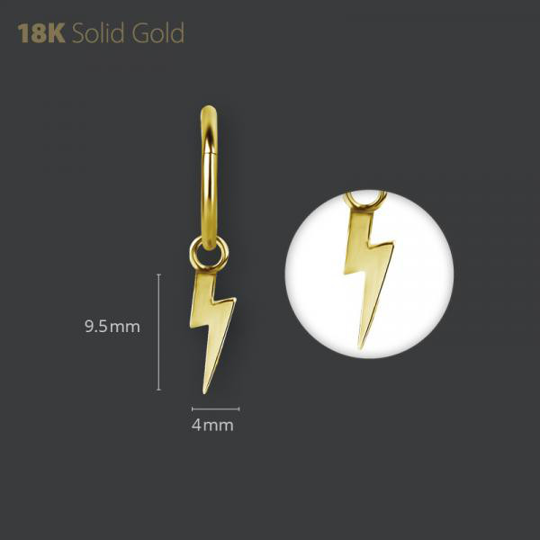 18K GOLD PLAIN FLASH CHARM