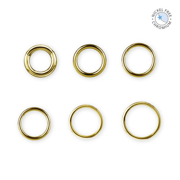 18K GOLD PVD CoCr NF HINGED SEGMENT RINGS