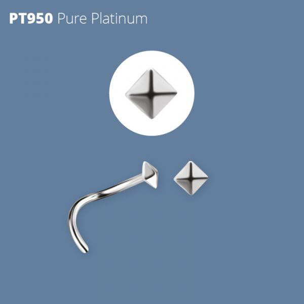 PLATINUM 950 PYRAMID NOSESTUD