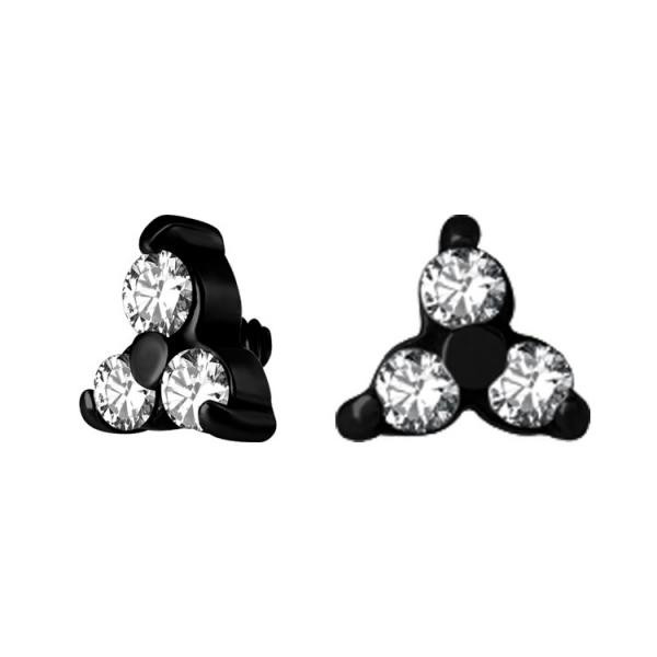 BLACK PVD SS316L MICRO TRINITY ATT. SET W. PREMIUM ZIRCONIA