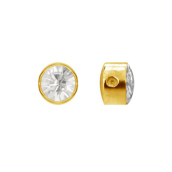 24K GOLD PVD SS316L FLAT DISC FOR UPPER LIP