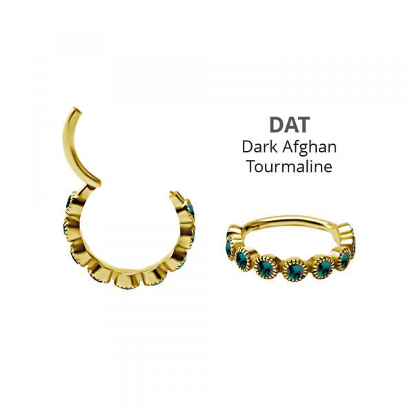 24K GOLD PVD SS316L HINGED RING SET W. PREMIUM NANO GEMS