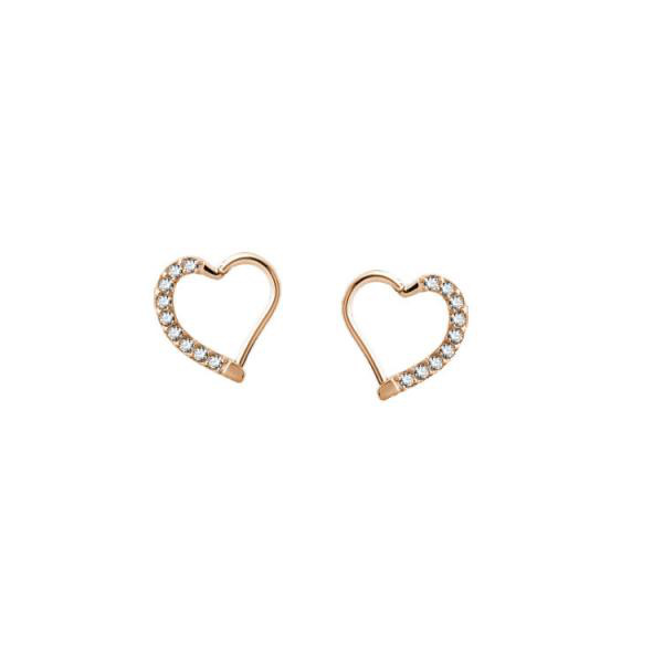 ROSE GOLD PVD SS316L HINGED HEART RING (PAVE SETTING) PREMIUM ZIRCONIA