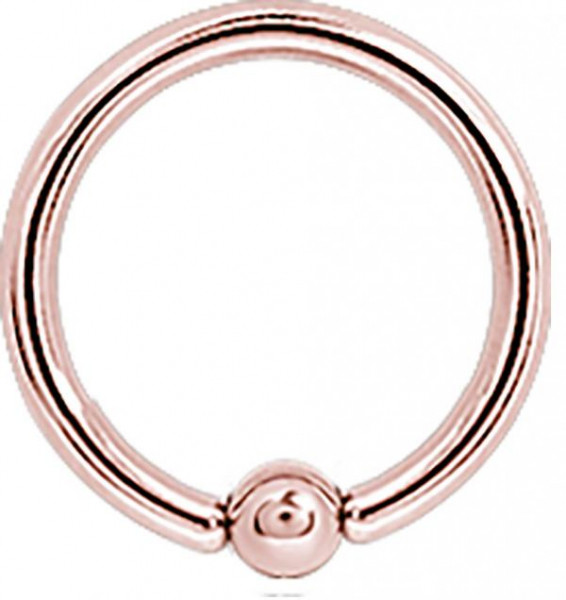 ROSE GOLD PVD TITANIUM BALL CLOSURE RINGS
