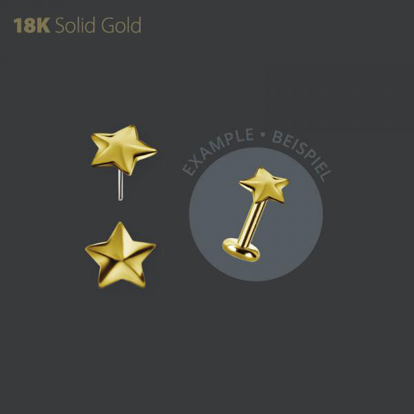 18K GOLD THREADLESS STAR ATTACHMENT