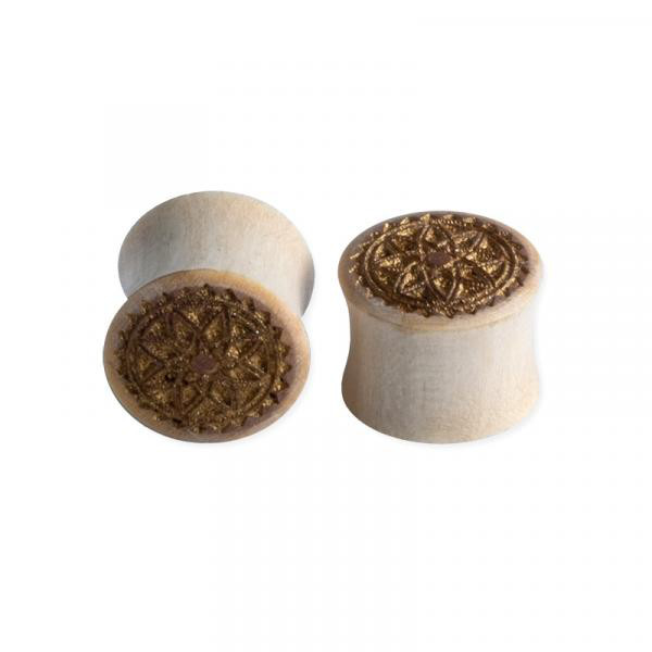 CIRCLE CROP GOLD DUAL TONE PLUG 8 MM