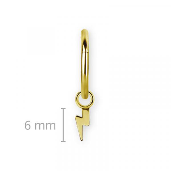 24K GOLD PVD SS316L CHARM FOR HINGED RINGS (FLASH)