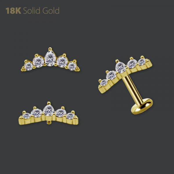18K GOLD INTERNAL MICRO ATTACHMENT SET W. PREMIUM ZIRCONIA