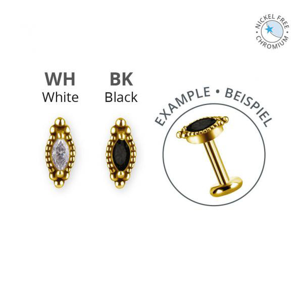 18K GOLD PVD CoCr NF INTERNAL MICRO ATTACHMENT SET W. PREMIUM ZIRCONIA