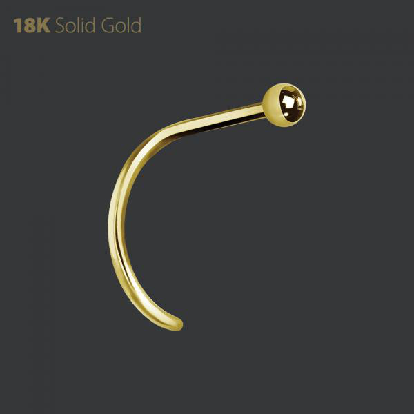 18K GOLD CURVED NOSESTUDS