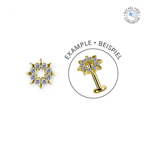 GOLD PVD CoCr NF THREADLESS ATTACHMENT SET W. PREMIUM ZIRCONIA