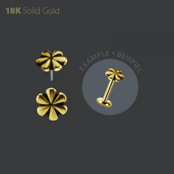 18K GOLD THREADLESS FLOWER ATTACHMENT