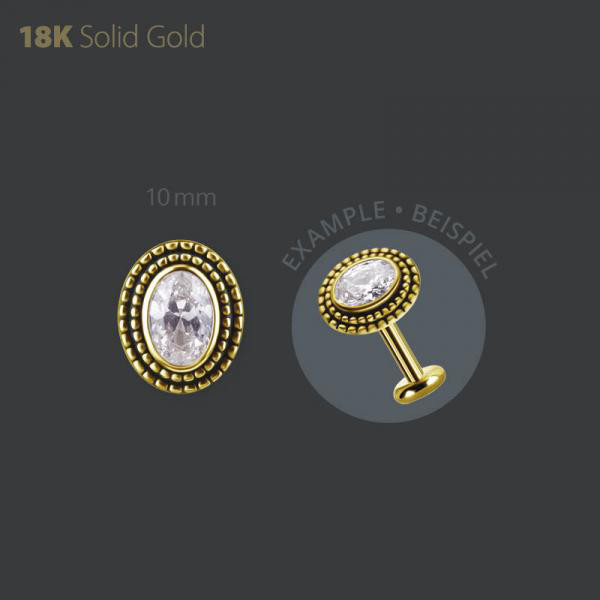 18K GOLD INTERNAL MICRO ATTACHMENT SET W. PREMIUM ZIRCONIA