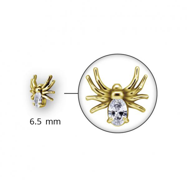 24K GOLD PVD SS316L SPIDER ATTACHMENT SET W. PREMIUM ZIRCONIA