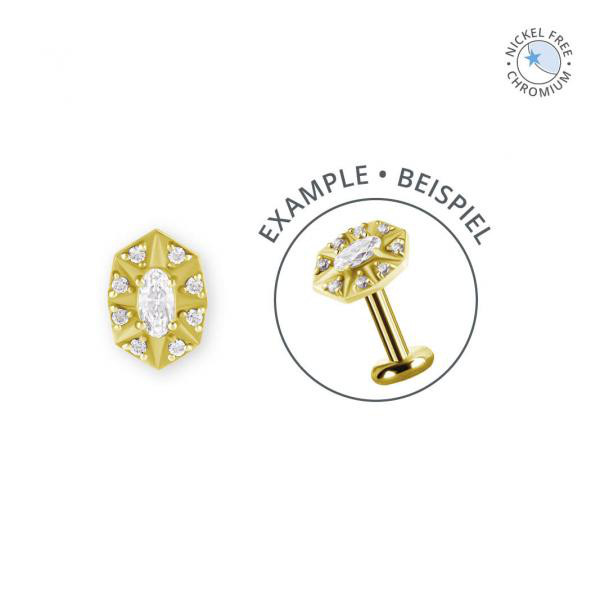 18K GOLD PVD CoCr NF INTERNAL MICRO ATTACHMENT SET W. PREMIUM ZIRCONIA