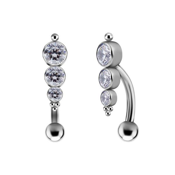 TITANIUM INTERNAL CLUSTER BELLY BANANAS SET W. PREMIUM ZIRCONIA