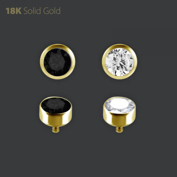 18K GOLD INTERNAL BEZEL MICRO ATTACHMENT SET W. PREMIUM ZIRCONIA