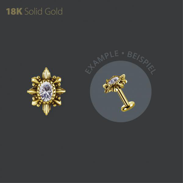 18K GOLD INTERNAL MICRO ATTACHMENT SET W. PREMIUM ZIRCONIA