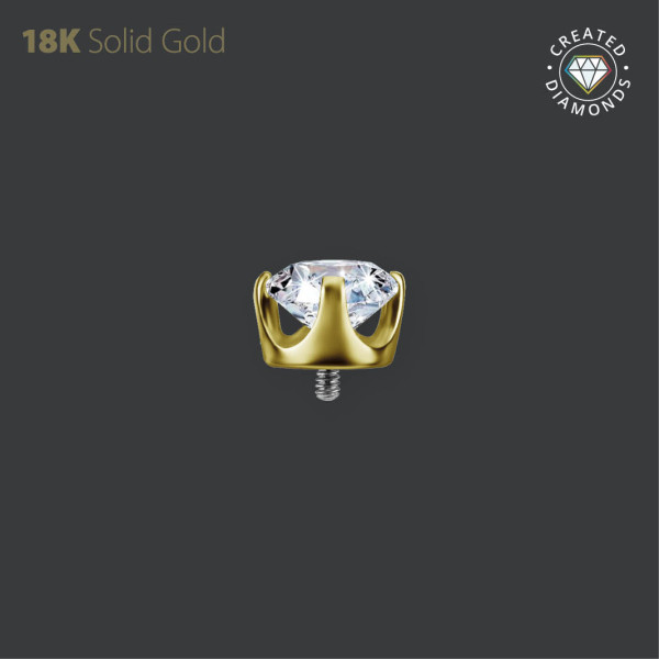 18K GOLD INTERNAL MICRO ATTACHMENT MADE WITH PREMIUM CREATED DIAMONDS