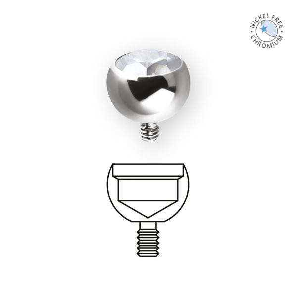 CoCr PVD TITANIUM JEWELLED BALL SET W.PREMIUM ZIRCONIA