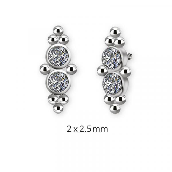 TITANIUM CLUSTER INTERNAL MICRO ATTACHMENT SET W. PREMIUM ZIRCONIA