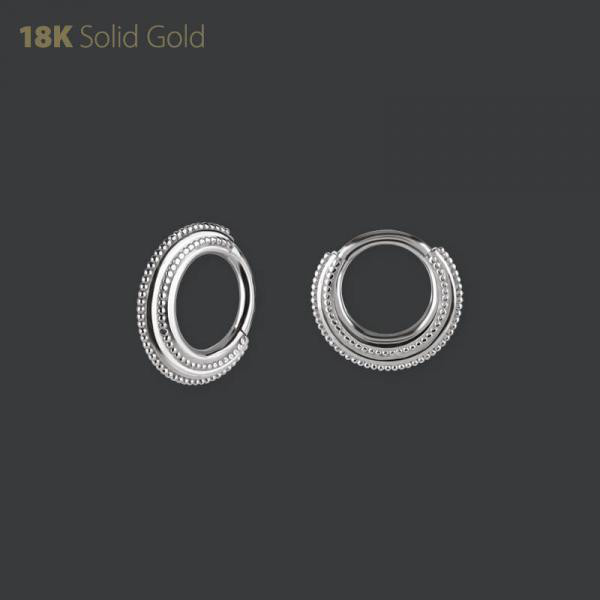 18K WHITE GOLD HINGED SEGMENT RING