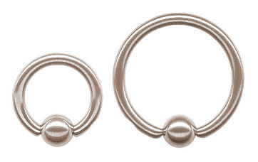 ROSE GOLD PVD SS316L BALL CLOSURE RINGS