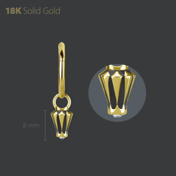 18K GOLD CHARM SET W. PREMIUM ZIRCONIA