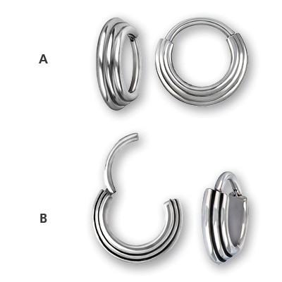 SS316L HINGED RING (3 RINGS CONCAVE SHAPE)