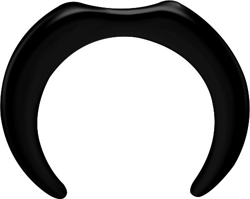 BLACK PVD SS316L SEPTUM PINCHER HORSESHOE SHOPED (FLAT TOP)