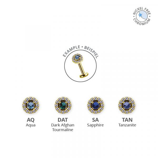 18K GOLD PVD CoCr NF INTERNAL MICRO ATTACHMENT SET W. PREMIUM NANO GEMS