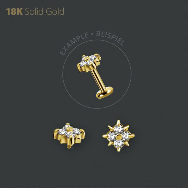 18K GOLD INTERNAL MICRO ATTACHMENT SET W. PREMIUM ZIRCONIA