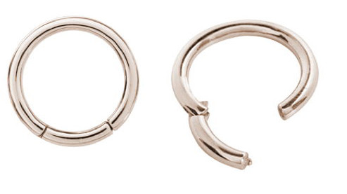 ROSE GOLD PVD SS316L HINGED SEGMENT RING