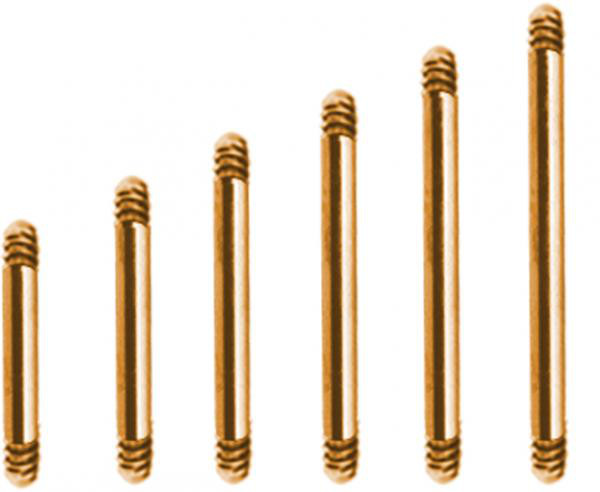 24K GOLD PVD SS316L BARBELL PINS