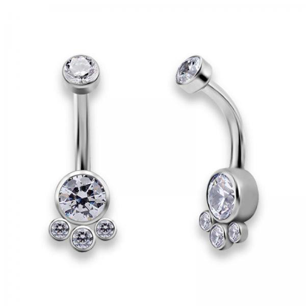 TITANIUM INTERNAL CLUSTER BELLY BANANA SET WITH PREMIUM ZIRCONIA